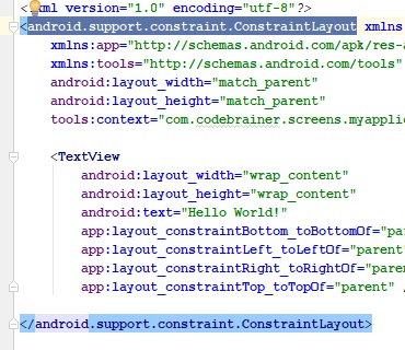 Change Constraint Layout