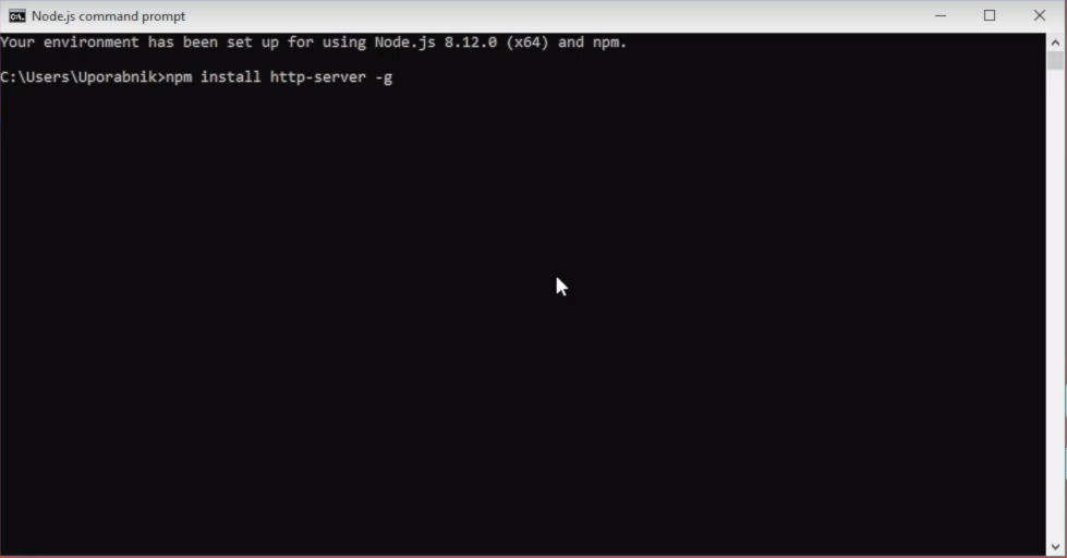 Installing the http-server module