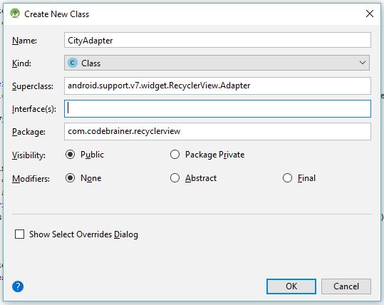 Class interface