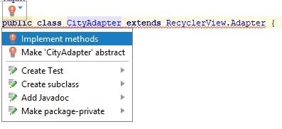 Implement methods