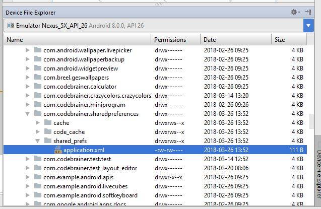 Explore SharedPreferences in Android - Change the package name