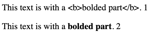 HTML - bolded