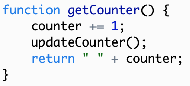 getCounter function