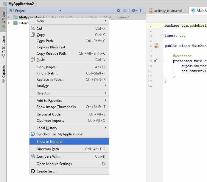 how to export android studio project to zip