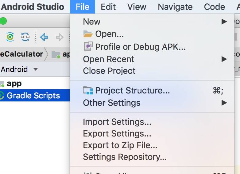 How to export an Android Studio project