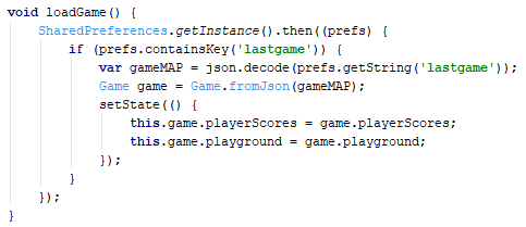 Load using the JSON string