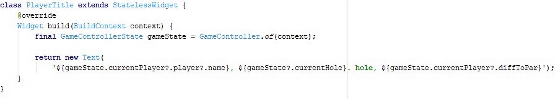 Stateless widgets