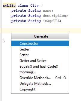 Generate Constructor