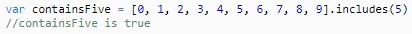 JavaScript includes method