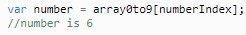 Get the number from array using index