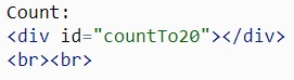 Div to show the counter