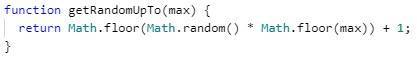 Choose an integer up to a given number - JavaScript - CodeBrainer