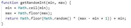 Random integer within a range - JavaScript - CodeBrainer